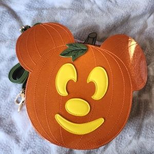 Backstitch Bruja Pumpkin Mickey Mouse Purse